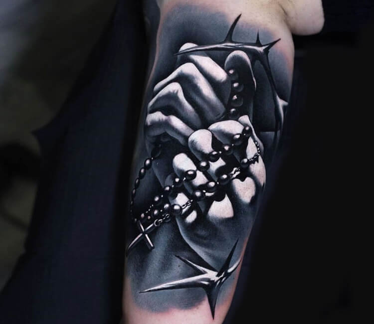 Hand Rosary Tattoo | Realistic Temporary Tattoos – TattooIcon