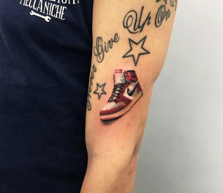 Tattoo tagged with: small, air jordan, patriotic, albertomazari