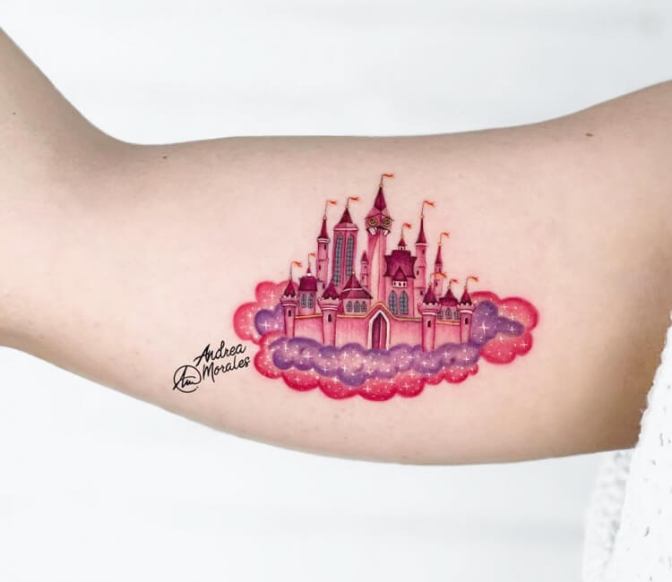 Disney castle tattoo by kickztattoos  Ricky Castellon  Flickr