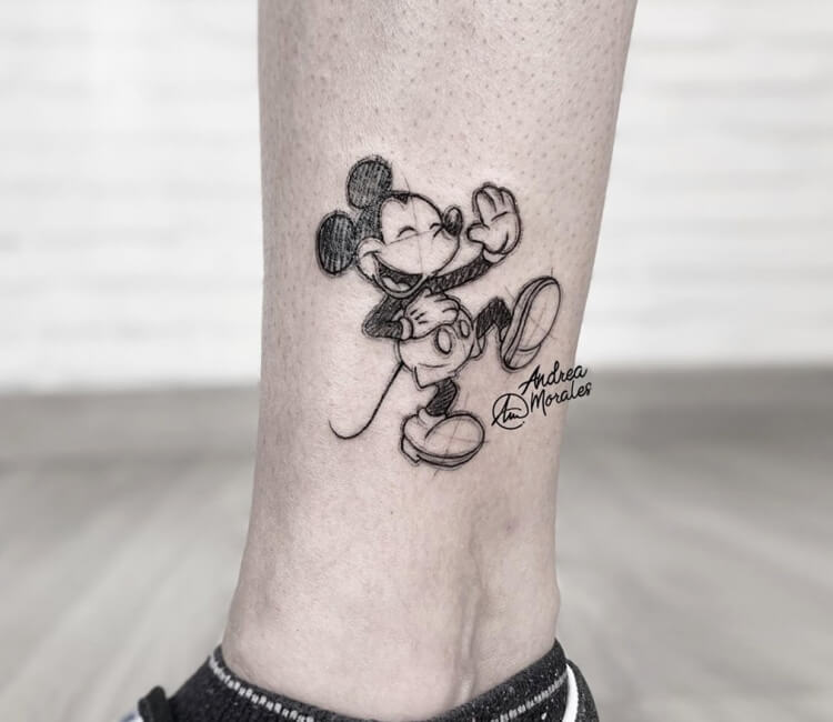 zachspuckler: Mickey Mouse And Friends watercolor tattoo