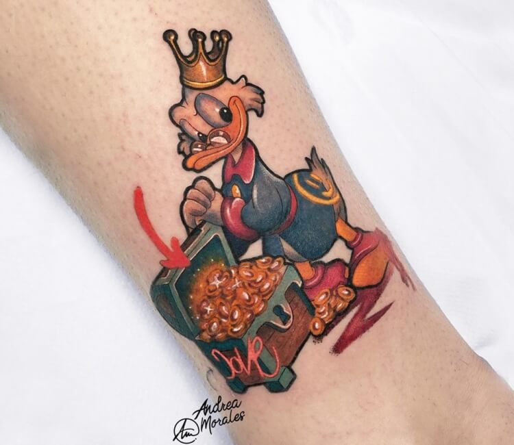 Scrooge McDuck tattoo by Andrea Morales