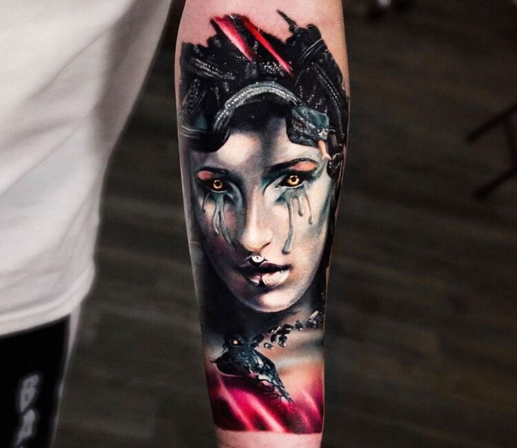 Medusa Tattoo  Black and grey realism by SKERYONE  Facebook