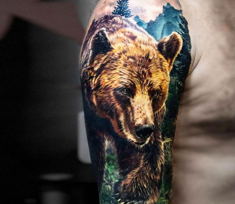 Wild Bear tattoo by Andrey Vinokurov  Post 20974