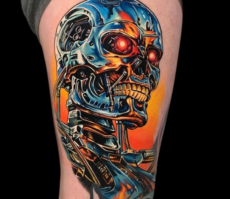 Horror face tattoo by Ben Kaye | Post 31743