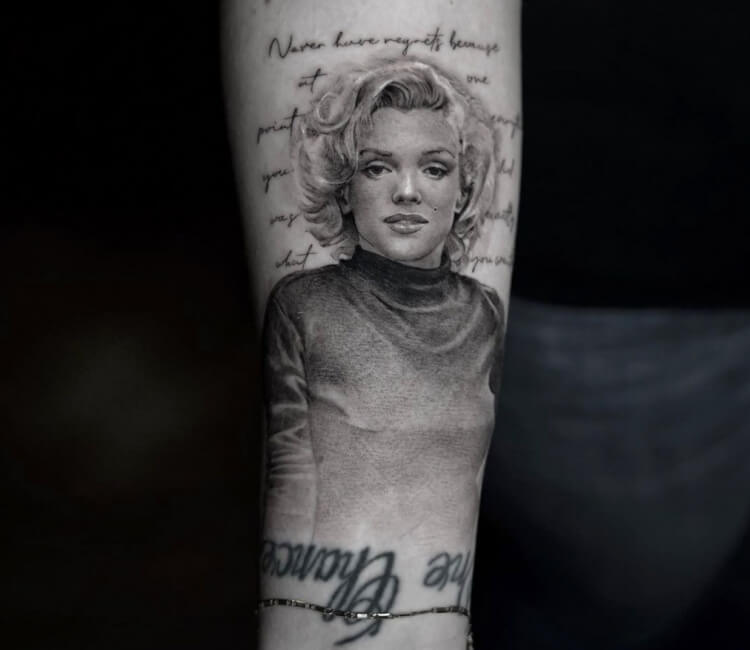 Marilyn Monroe Portrait Tattoo