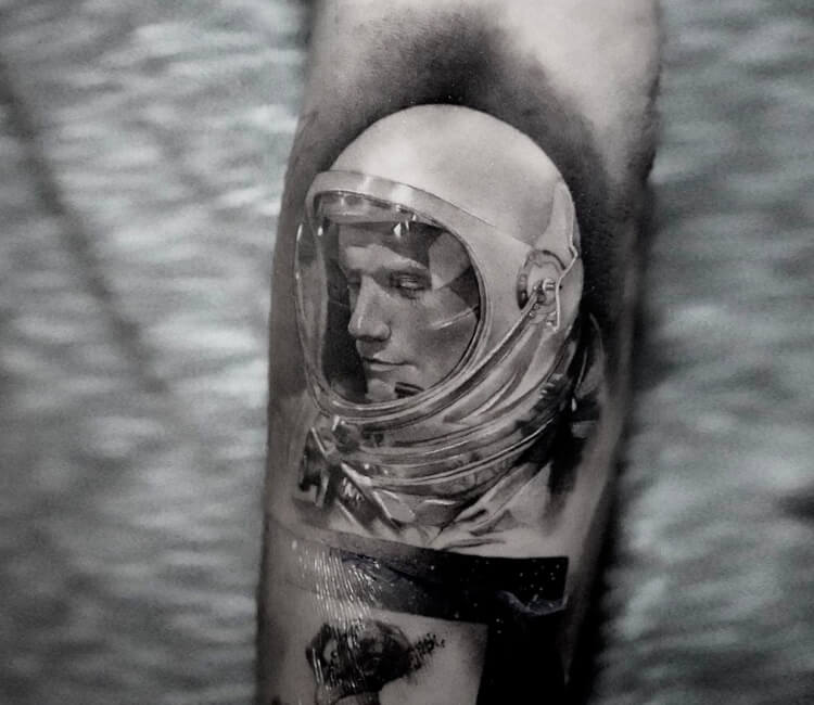 Neil Armstrong tattoo by Ben Tats | Post 31777