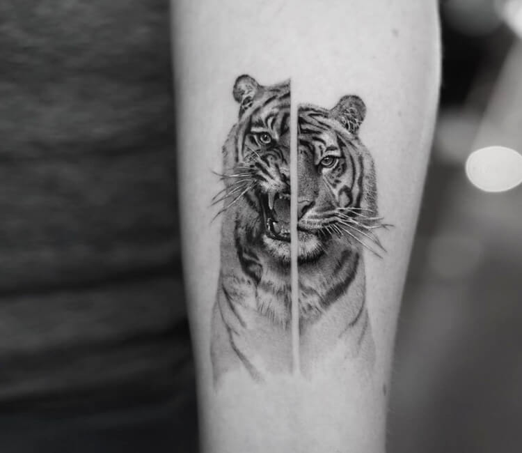 Tigers tattoo by Ben Tats | Post 32189