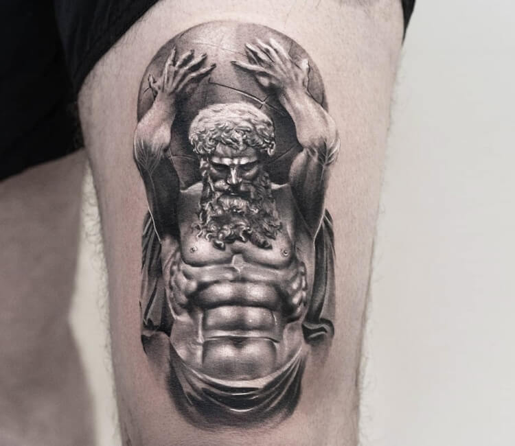 Eastside Tattoo - What do you think about this fully healed Atlas statue by  Marcel Vianna? Let us know what black/grey tattoo you would like to get  from him! | Facebook