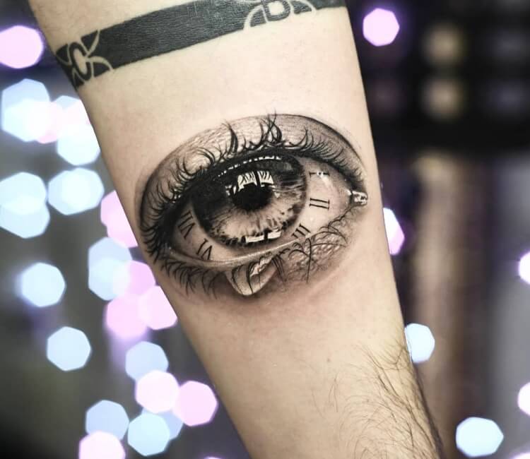 Clock with Eye tattoo by Koit Tattoo | Photo 18583