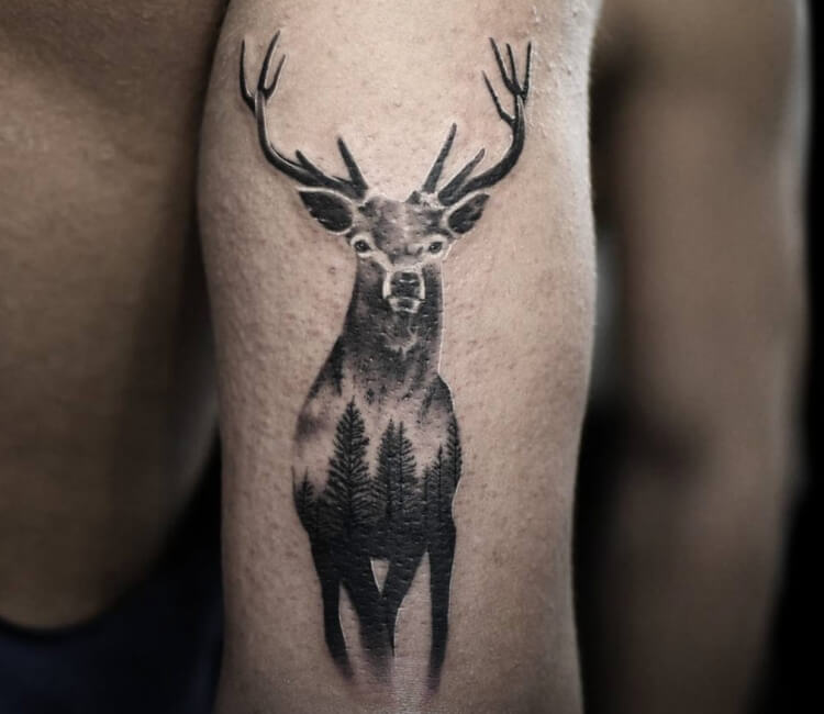 Deer Tattoo | Deer tattoo, Deer tattoo designs, Stag tattoo