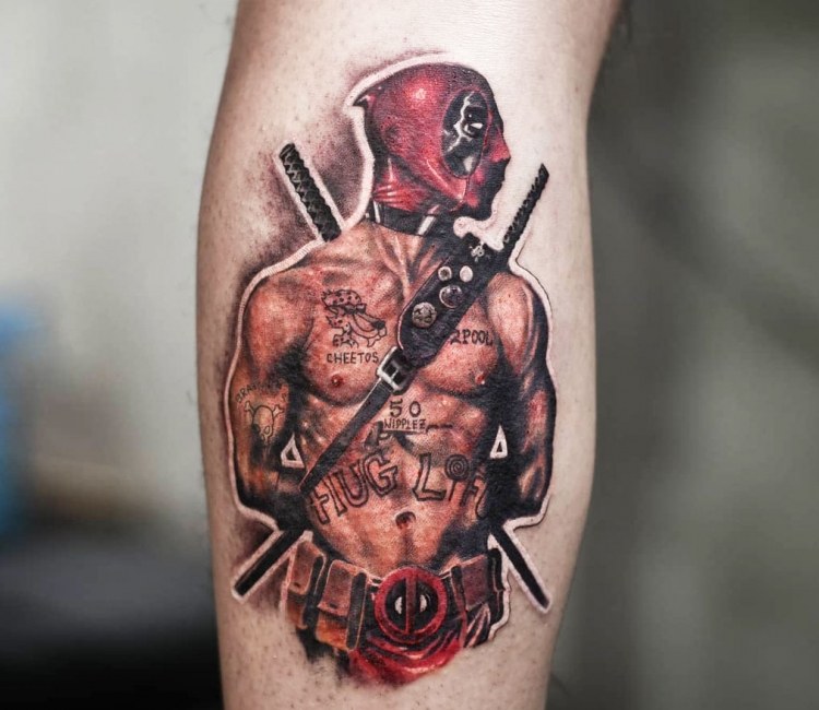 Deadpool tattoo by Dani Ginzburg | Post 30670