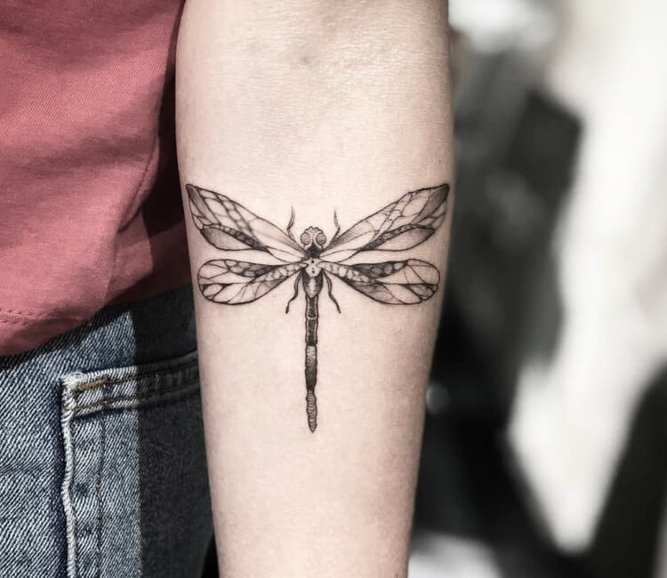 Dragon fly tattoo by Dani Ginzburg | Post 30960