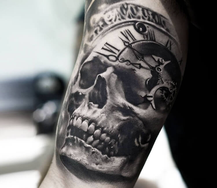 I will design a skull tattoo in black and white - Tattoo Ideas