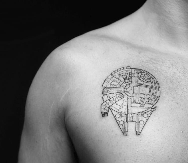 Millenium Falcon tattoo  Tattoogridnet