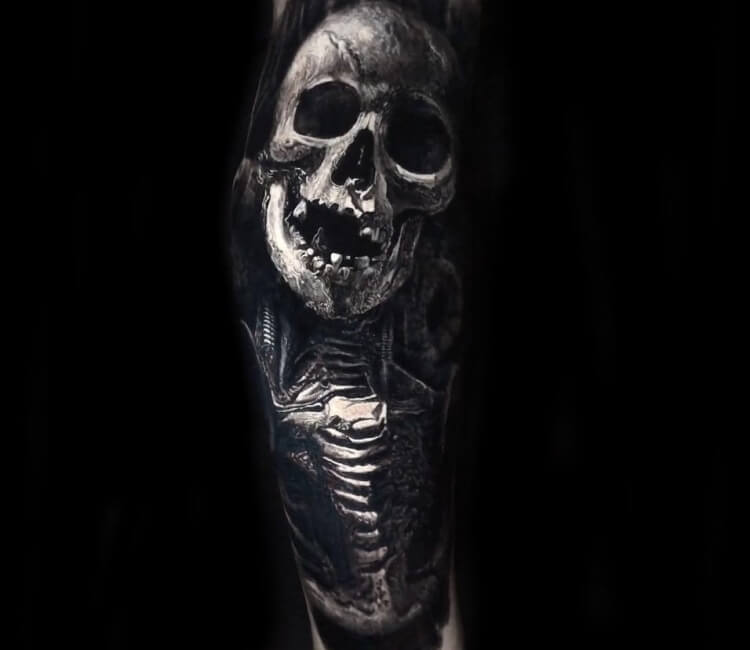 Creepy Skull tattoo by Eliot Kohek  Post 30304