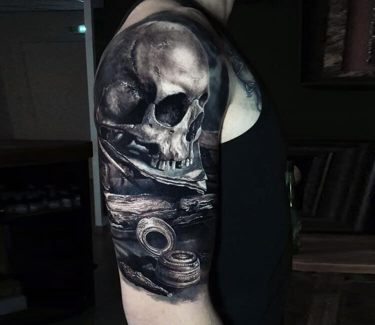 Skull tattoo by Eliot Kohek | Post 30448