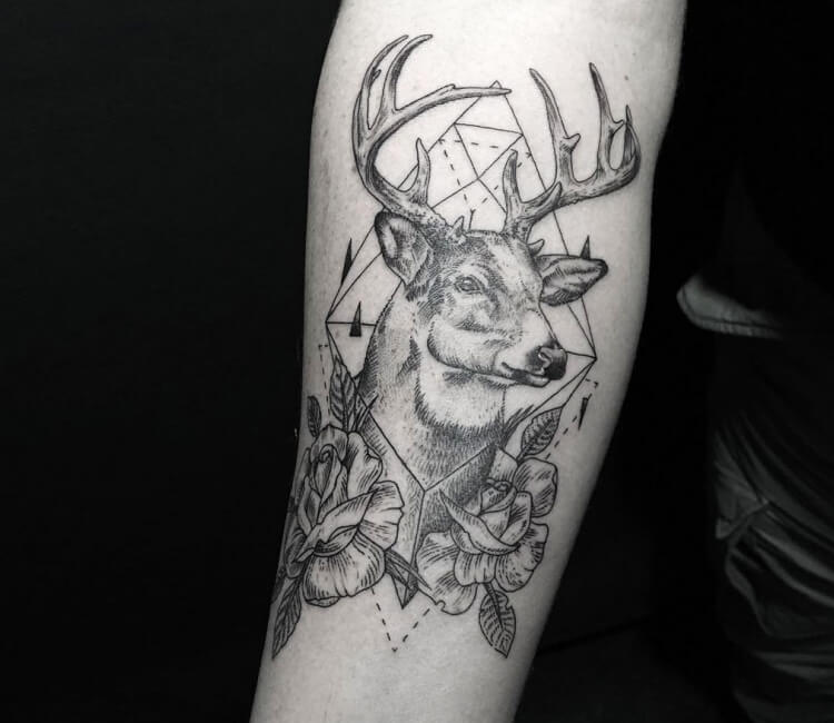 Deer tattoo by Kozo Tattoo  Photo 30522