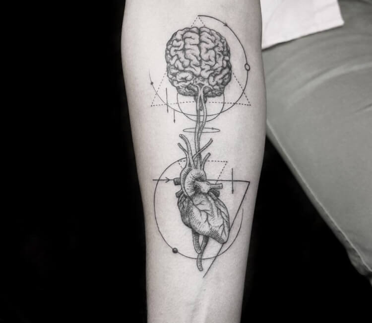 Brain and Heart Flower Tattoo Floral Temporary Tattoo Boho  Etsy New  Zealand