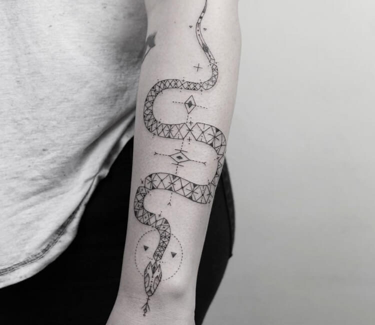 Shaded version in Pt2 tattoos snake snaketattoo blackandgreytatto   TikTok