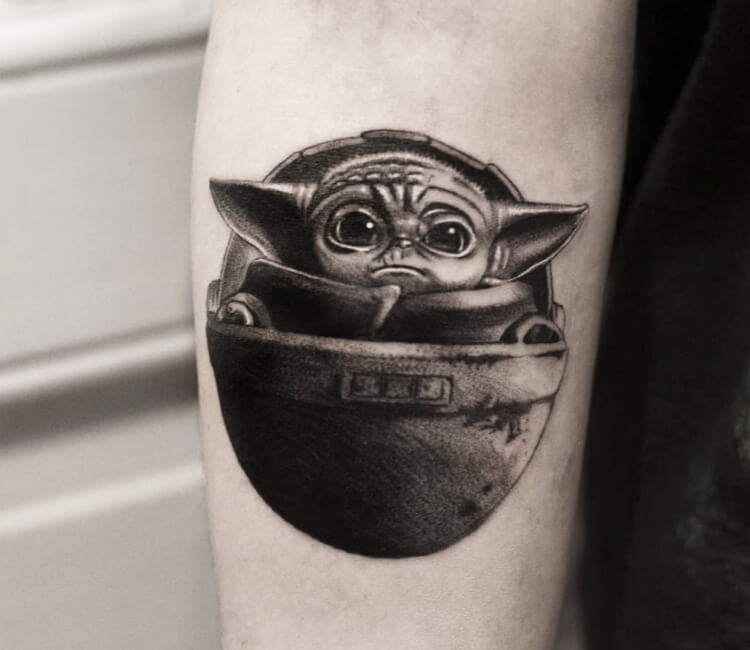Baby Yoda tattoo by Guillaume Martins | Post 31702