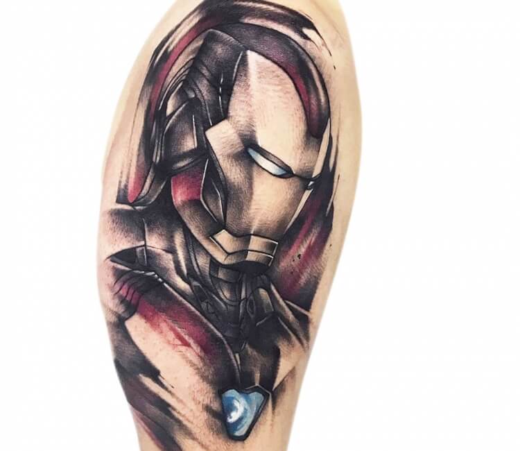 Iron Man tattoo by Gustavo Takazone