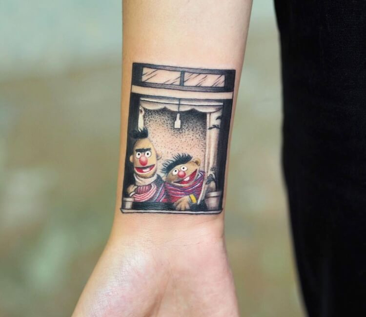 Sesame Street tattoo by Jefree Naderali