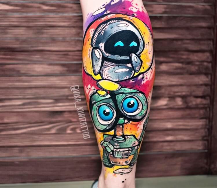 Pixar Tattoos WallE and Eve