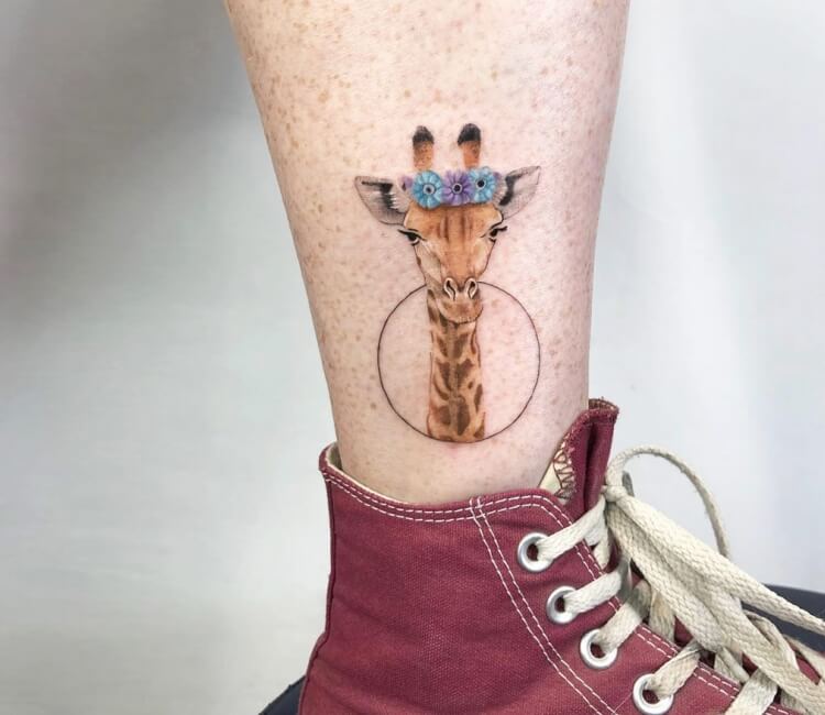 Daddy Jacks Body Art Studio : Tattoos : Realistic : giraffe coverup