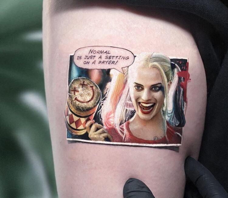 Margot Robbies Harley Quinn Suicide Squad and Birds of Prey Tattoo Digital  Download 20 pieces