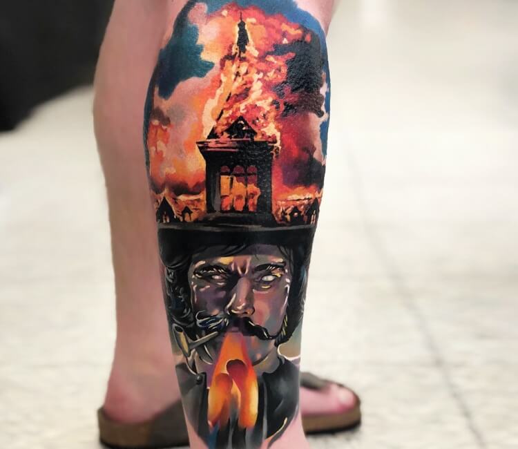 Burning house tattoo by Lukash Tattoo  Post 31149