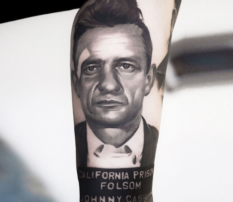 Johny Cash tattoo by Lukash Tattoo | Post 31855