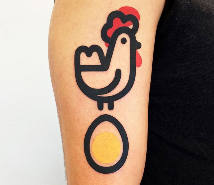 Chicken tattoo in 2023  Chicken tattoo Rooster tattoo Tattoos for  daughters