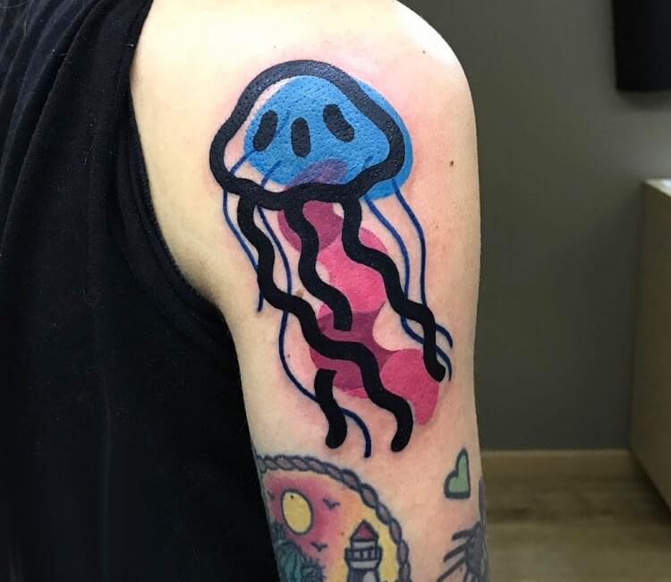 Jellyfish tattoo by Mambo Tattooer