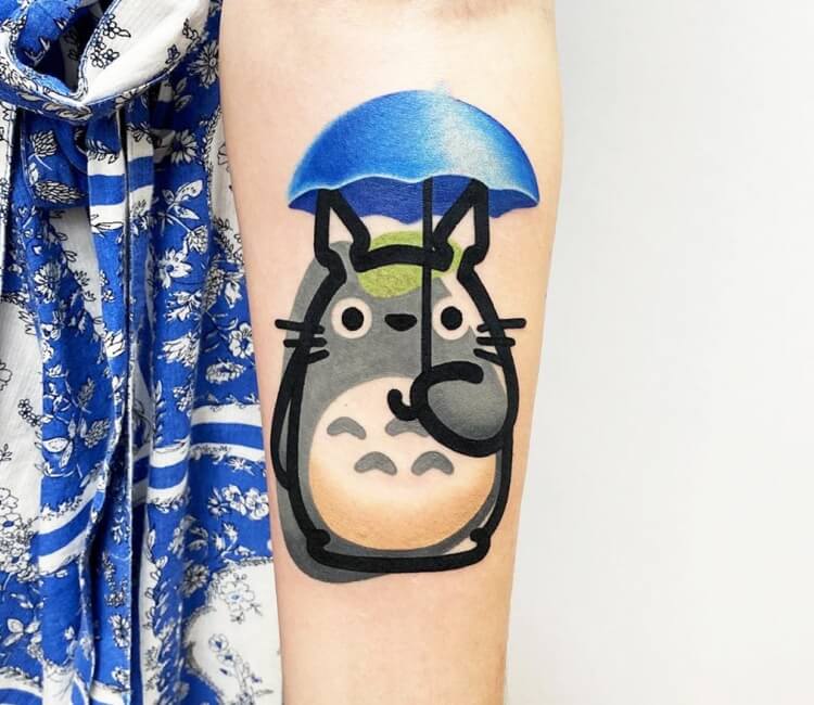 I do anime tattoos Heres a recent Totoro tattoo for you guys Oh Chu  and Chibi  rghibli
