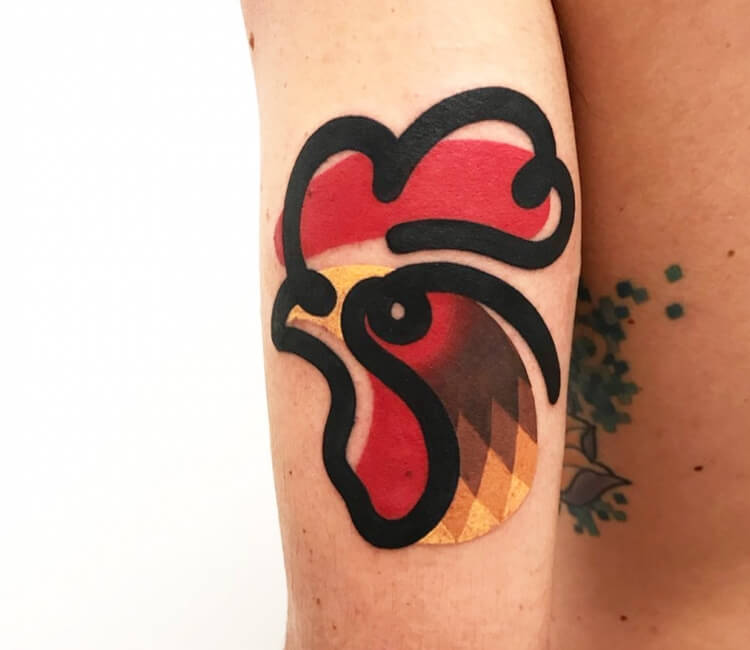 rooster art tattoo