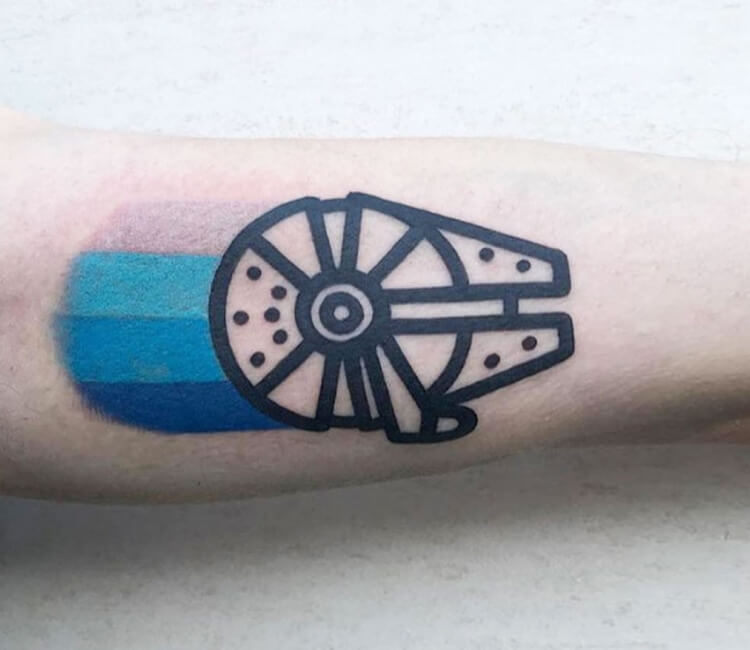 50 Millennium Falcon Tattoo Designs For Men  Star Wars Ideas
