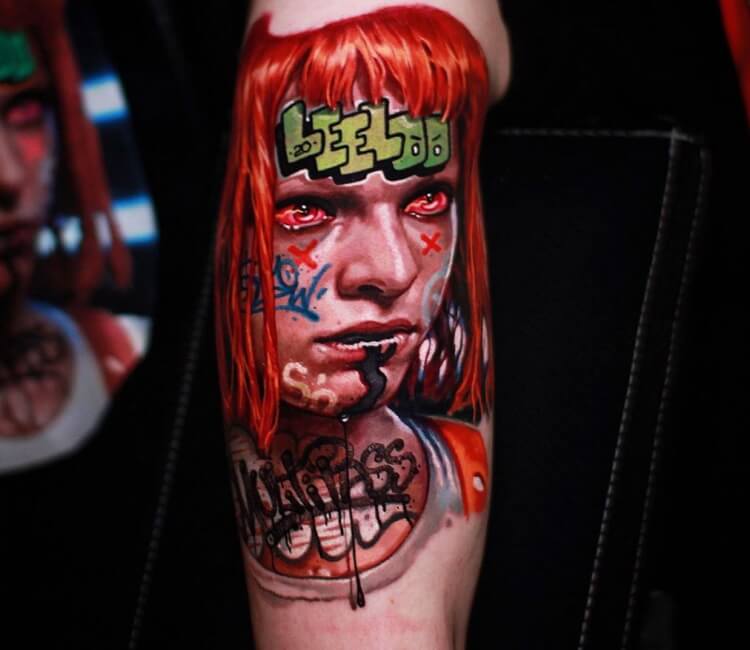 Leeloo Fifth Element Tattoo