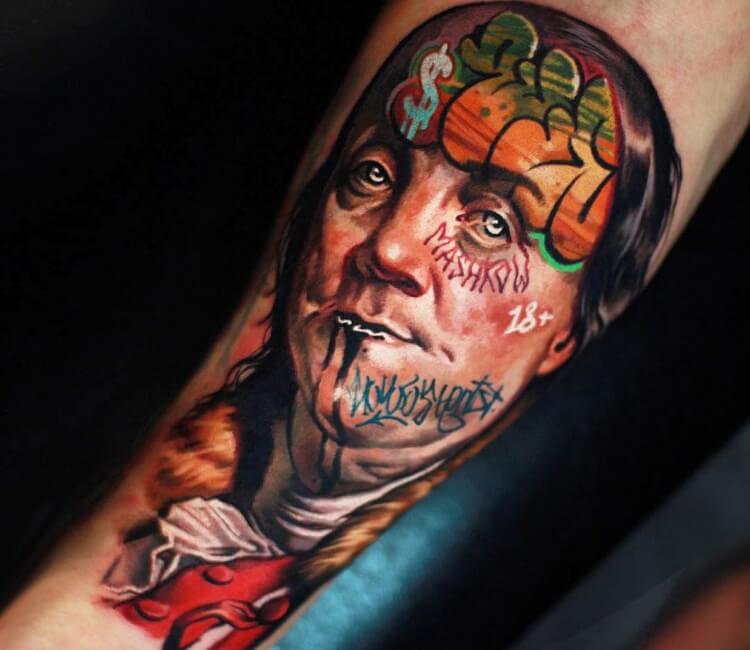 Ben Franklin Tattoo by Mike DeVries TattooNOW