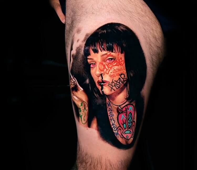 The Séance Tattoo Parlor auf Instagram Progress on a Pulp Fiction sleeve  by robzztattoo  To book a spot send robzztattoo a DM