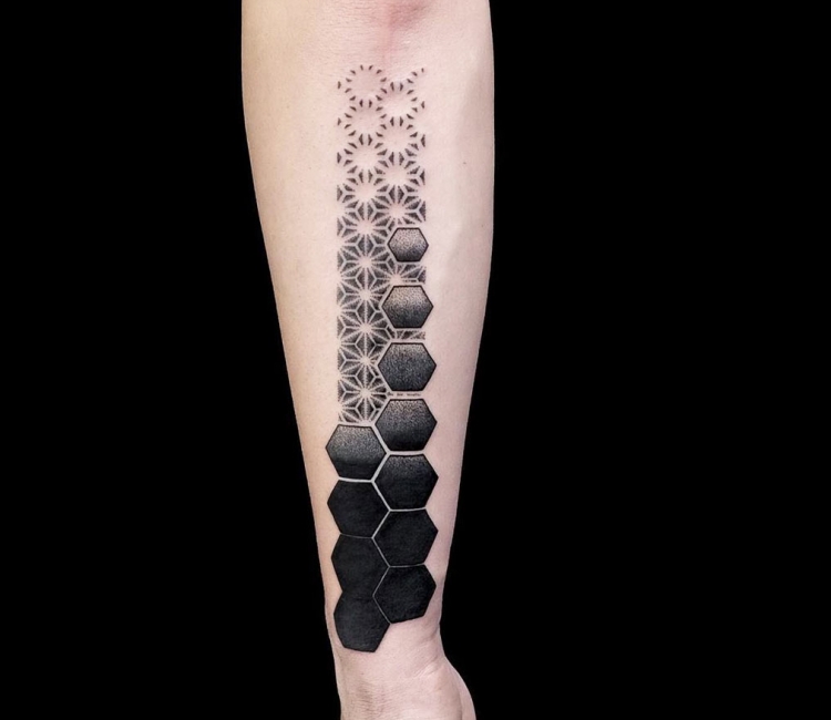 Hexagons tattoo by Mikki Bold | Post 30652