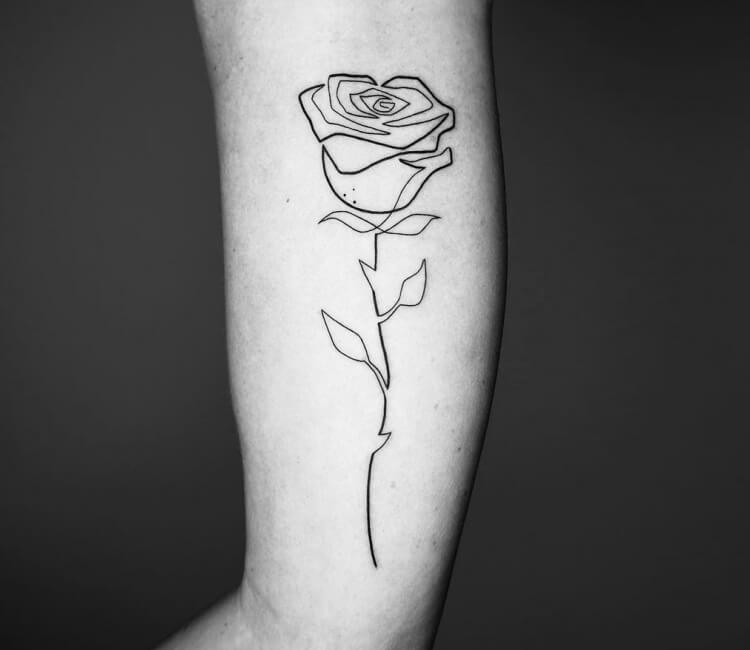 rose tattoo design outline
