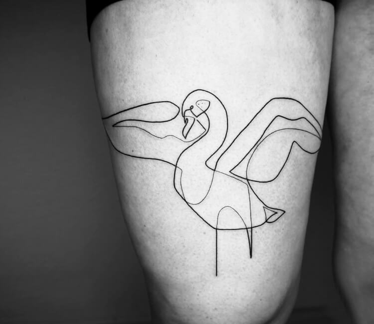 Swan at Sunrise. Done by Fabbe at Catapult Tattoo, Stockholm, Sweden. : r/ tattoo