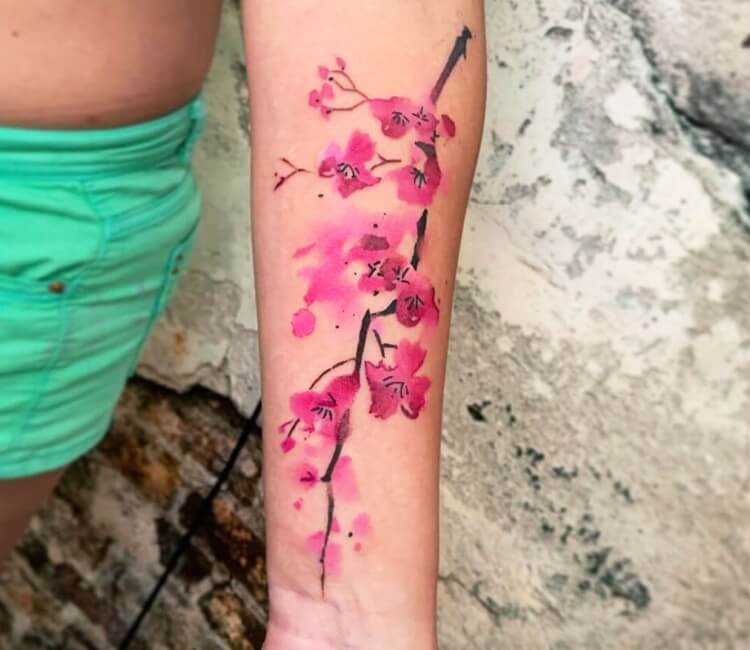 Cherry Blossom tattoo by Pablo Ortiz Tattoo