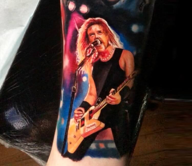 James Hetfield giving his fan a shitty tattoo  rshittytattoos
