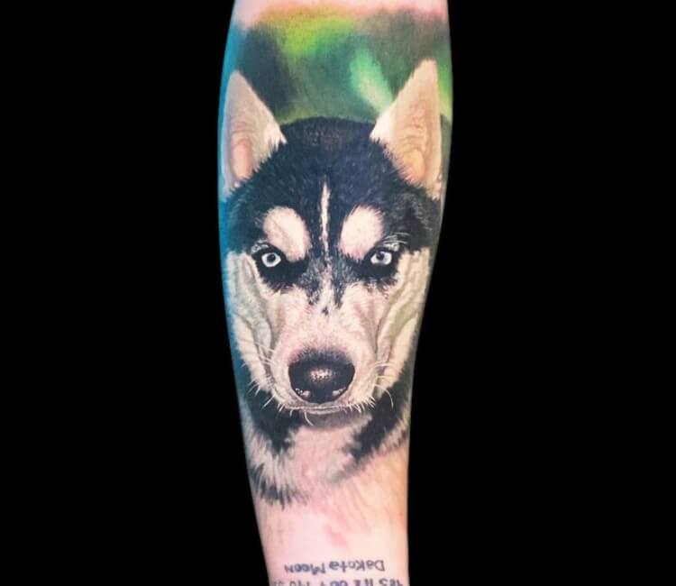 Stunningly Detailed and Realistic Husky Portrait Tattoos  Inku Paw
