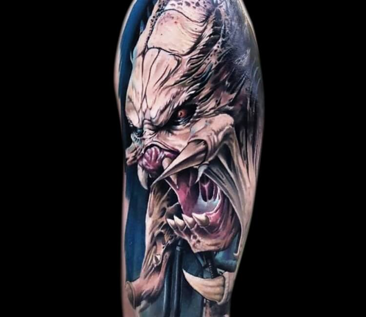 Alien vs Predator tattoos by Cory Cartwright at Portal tattoo gallery  r predator