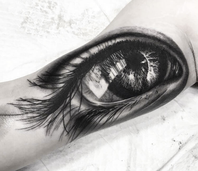 realistic tattoo drawing \ eye tattoo drawing \ tattoo drawing - YouTube
