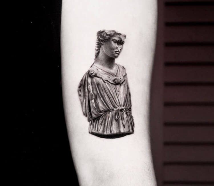 Statue of Athens tattoo by Tattooist Yeono | Photo 30971