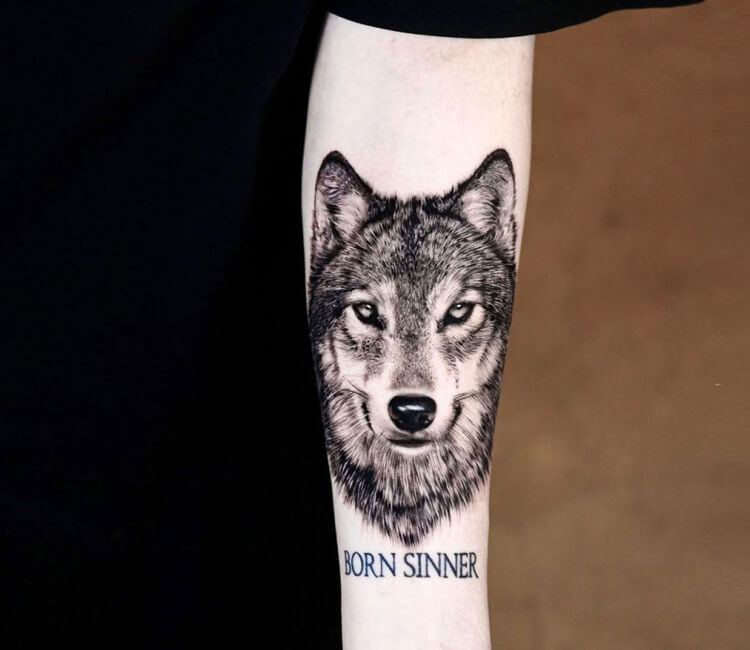 Wolf head tattoo by Tattooist Yeono  Post 30805