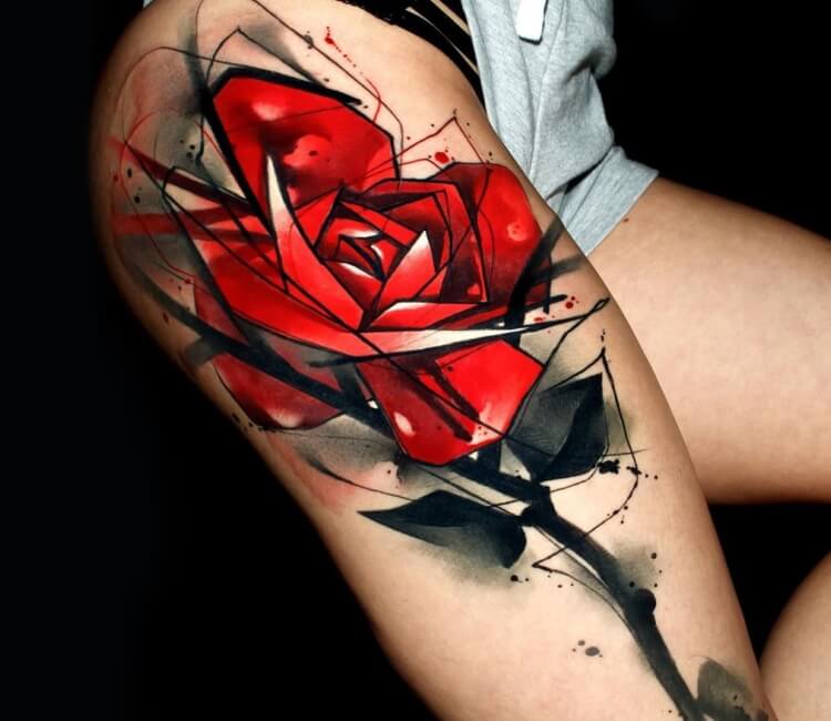Rose Tattoo Best Tattoo Artist in India Black Poison Tattoo Studio